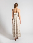 Εικόνα από Boho maxi φόρεμα από βισκόζη με χρυσή κλωστή Λευκό