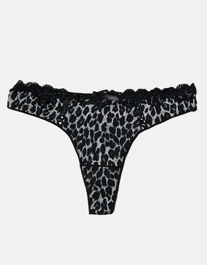 Εικόνα της Eσώρουχο string με λεπτομέρειες δαντέλας Γκρι