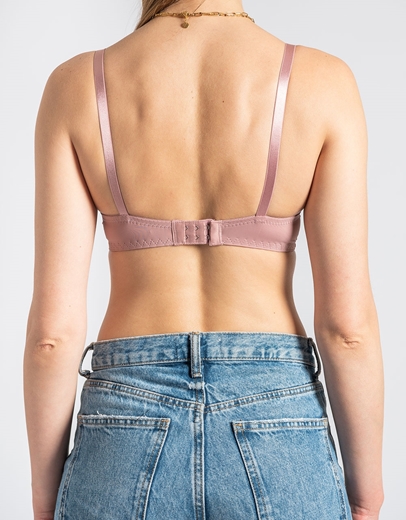 Εικόνα της Δαντελένιο σουτιέν με ενίσχυση και μπανέλα Ροζ