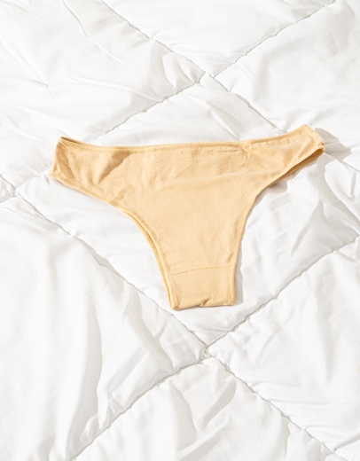 Εικόνα της Γυναικεία σλίπ βαμβακερά μονόχρωμα Μπεζ