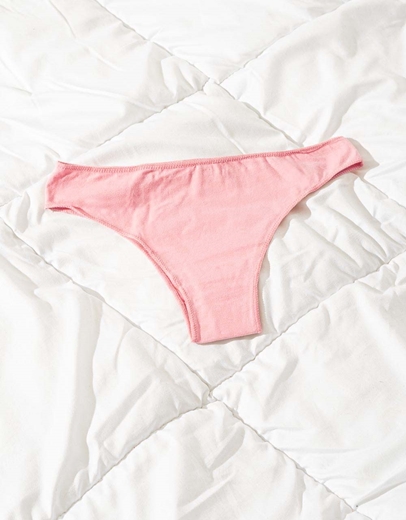 Εικόνα της Γυναικεία σλίπ βαμβακερά μονόχρωμα Ροζ