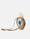 Εικόνα από Υφασμάτινη τσάντα χειρός με σχέδιο μάτι Κάμελ
