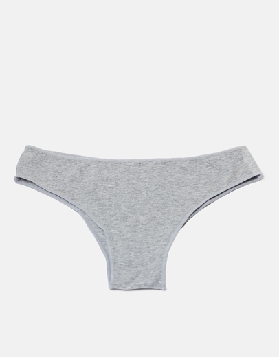 Εικόνα της Γυναικεία σλίπ βαμβακερά μονόχρωμα Γκρι