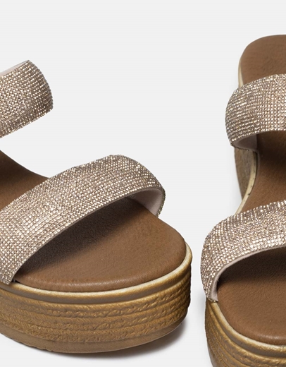 Εικόνα της Πλατφόρμες από γνήσιο δέρμα Ελληνικής κατασκευής Χαλκός