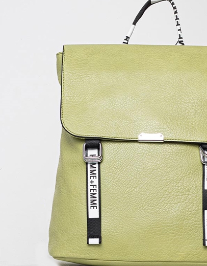 Εικόνα της Σακίδιο πλάτης με διακοσμητικά λουριά Πράσινο