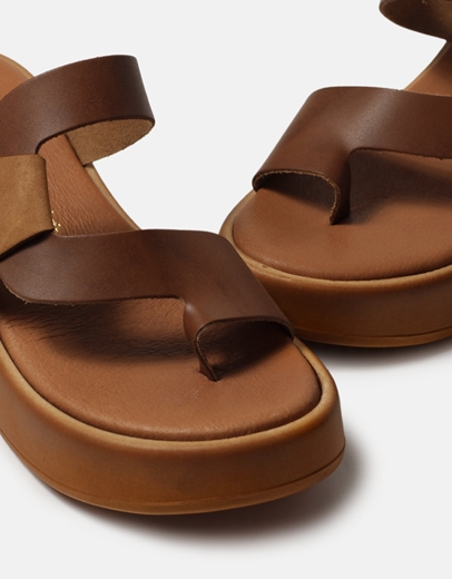 Εικόνα της Δερμάτινες πλατφόρμες Ελληνικής κατασκευής με ιδιαίτερο σχέδιο Ταμπά