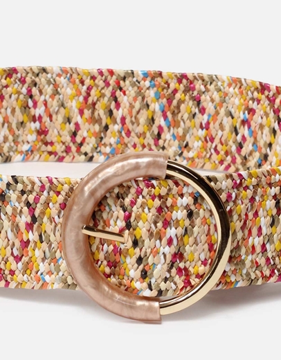 Εικόνα της Ζώνη σε σχέδιο πλέξης με στρογγυλό τοκά Πούρο