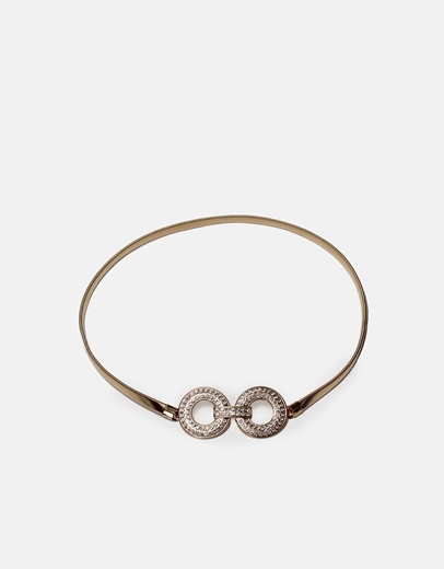 Εικόνα της Μεταλλική ζώνη με λεπτομέρεια από strass Χρυσό