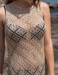 Εικόνα από Μaxi πλεκτό φόρεμα καφτάνι από βισκόζη Χρυσό