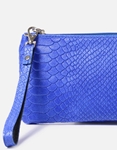 Εικόνα από Δερμάτινο πορτοφόλι snake skin Μπλε