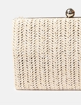 Εικόνα από Ψάθινη τσάντα clutch μονόχρωμη με αλυσίδα Μπεζ