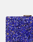 Εικόνα από Tσαντάκι clutch σατέν με διακοσμητικές πέτρες Μπλε