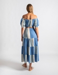 Εικόνα από Σετ maxi φούστα και off shoulders crop top Μπλε