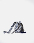 Εικόνα από Υφασμάτινη τσάντα ώμου πουγκί με μαίανδρο Μπλε