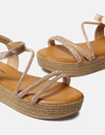 Εικόνα από Flatforms εσπαντρίγιες με λουράκια από strass Σαμπανί