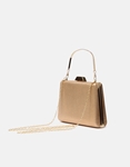 Εικόνα από Τσαντάκι clutch με μεταλλική χειρολαβή Σαμπανί