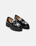 Εικόνα από Loafers λουστρίνι με print και διπλή σόλα Ζέμπρα