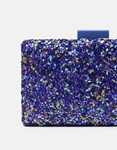Εικόνα από Σατέν τσαντάκι clutch με διακοσμητικές πέτρες Μπλε