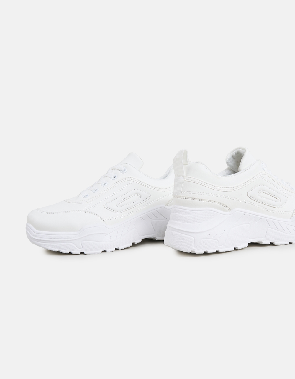 Εικόνα από Basic μονόχρωμα sneakers με chunky σόλα Λευκό