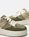 Εικόνα από Basic sneakers με διπλή ελαστική σόλα Χακί
