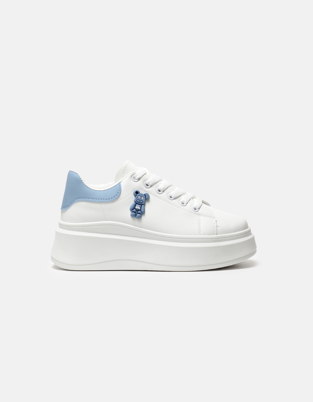 Εικόνα από Basic sneakers με διπλή ελαστική σόλα Λευκό/Μπλε