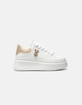 Εικόνα από Basic sneakers με διπλή ελαστική σόλα Λευκό/Πούρο