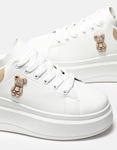 Εικόνα από Basic sneakers με διπλή ελαστική σόλα Λευκό/Πούρο