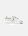Εικόνα από Sneakers με διπλή σόλα διακοσμημένα με strass Λευκό/Ασημί