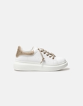 Εικόνα από Sneakers με διπλή σόλα διακοσμημένα με strass Λευκό/Χρυσό