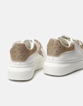 Εικόνα από Sneakers με διπλή σόλα διακοσμημένα με strass Λευκό/Χρυσό