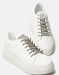 Εικόνα από Basic sneakers με λεπτομέρειες από strass Λευκό