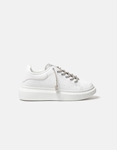 Εικόνα από Basic sneakers με κορδόνια από strass Λευκό/Ασημί