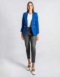 Εικόνα από Mom's fit denim ψηλόμεσο παντελόνι με τσέπες Μαύρο