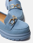 Εικόνα από Loafers με διπλή σόλα και διακοσμητική αγκράφα Τζιν