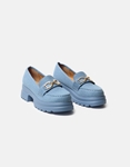 Εικόνα από Loafers με διπλή σόλα και διακοσμητική αγκράφα Τζιν