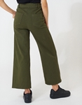 Εικόνα από Ψηλόμεσο wide leg παντελόνι τζιν Χακί