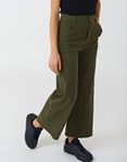 Εικόνα από Ψηλόμεσο wide leg παντελόνι τζιν Χακί