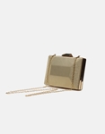 Εικόνα από Τσαντάκι clutch υφασμάτινο με μεταλλική αλυσίδα Χρυσό