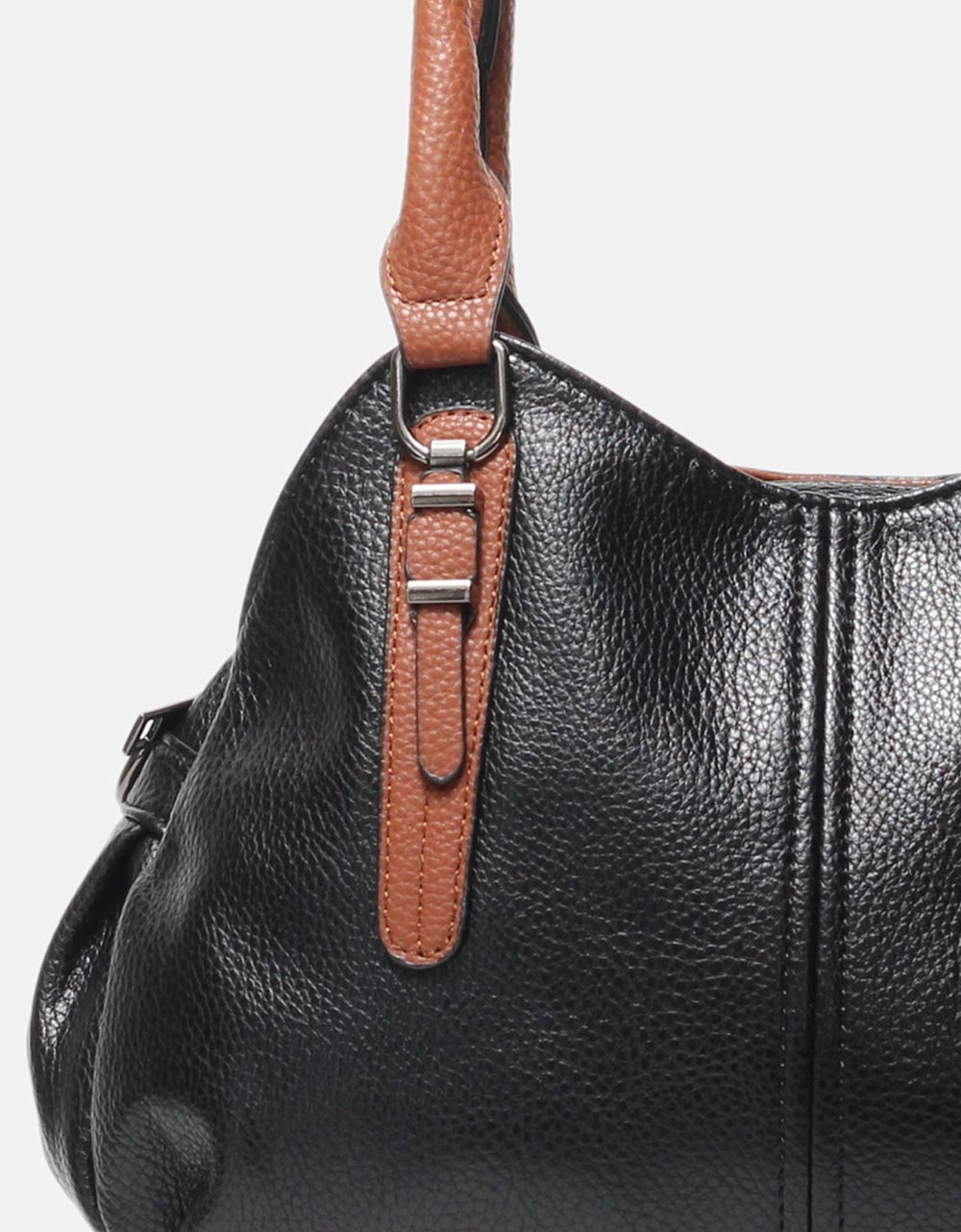 Εικόνα από Basic τσάντα χειρός με μεταλλικές λεπτομέρειες Μαύρο