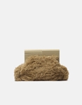 Εικόνα από Γούνινο τσαντάκι clutch μονόχρωμο με αλυσίδα Πούρο