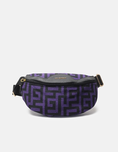 Εικόνα της Crossbody χειροποίητο τσαντάκι με μαίανδρο M Μωβ