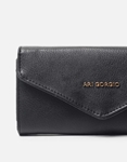 Εικόνα από Βasic μονόχρωμο πορτοφόλι με πολλαπλές θήκες Μαύρο