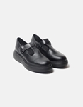Εικόνα από Basic μονόχρωμα flat loafers με μπαρέτα Μαύρο