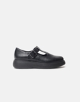 Εικόνα από Basic μονόχρωμα flat loafers με μπαρέτα Μαύρο