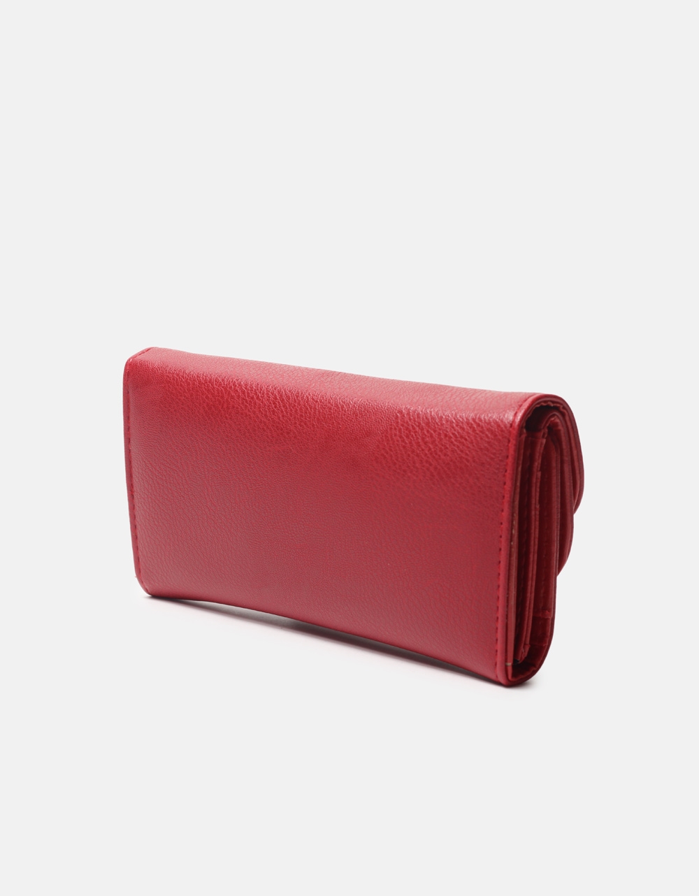 Εικόνα από Μονόχρωμο πορτοφόλι με πολλαπλές θήκες Κόκκινο