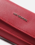 Εικόνα από Μονόχρωμο πορτοφόλι με πολλαπλές θήκες Κόκκινο