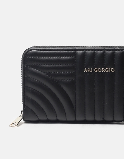 Εικόνα της Πορτοφόλι basic με διακομητικές ραφές Μαύρο