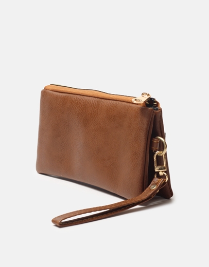 Εικόνα της Πορτοφόλι μονόχρωμο με λουράκι καρπού Ταμπά