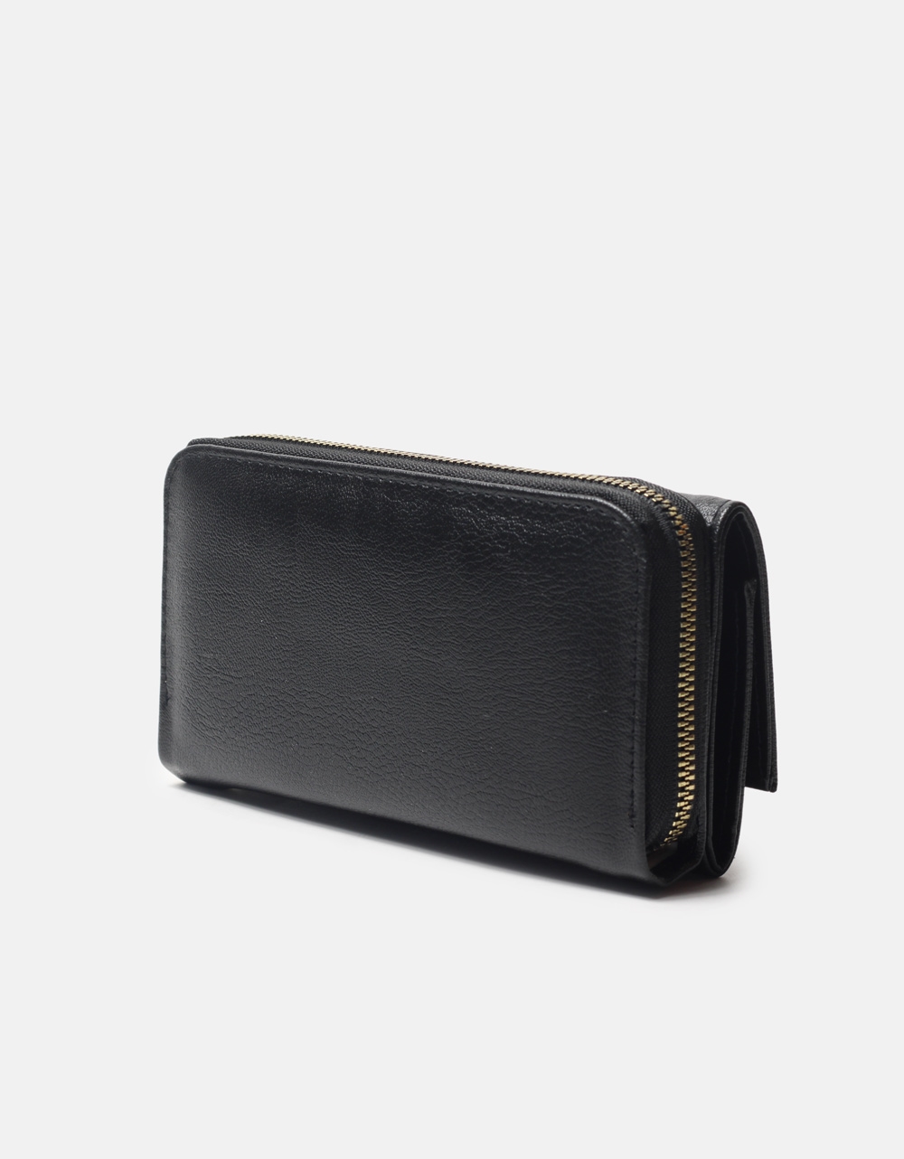 Εικόνα από Διπλό πορτοφόλι μονόχρωμο με πολλαπλές θήκες L Μαύρο
