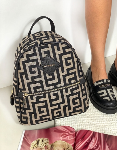 Εικόνα της Χειροποίητο σακίδιο πλάτης με μαίανδρο Πούρο